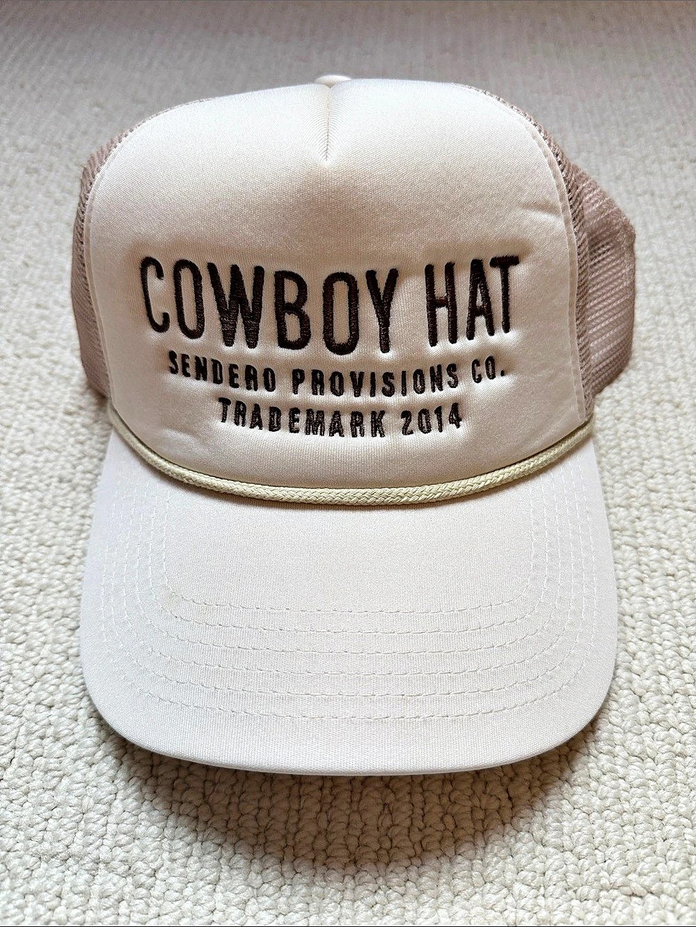 Sendero Provisions Co. Cowboy Hat Trucker. White